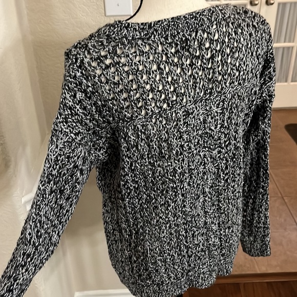 Tommy Bahama black, gray and silver/metallic open knit pullover sweater Size XS - Picture 12 of 17